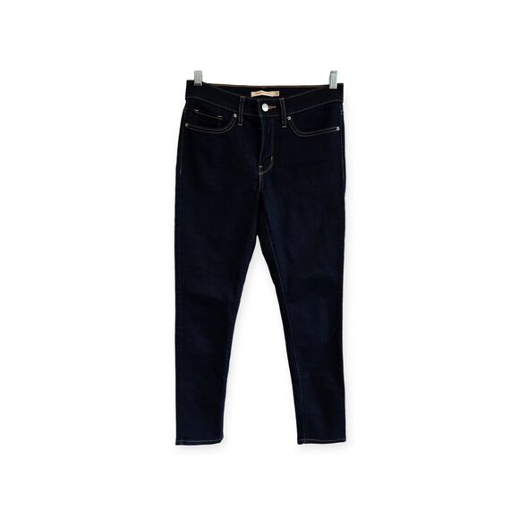 Levi's 311 Shaping Skinny Size 27 Women's Jeans Stretch Dark Wash Slim Dark Blue - Picture 1 of 8